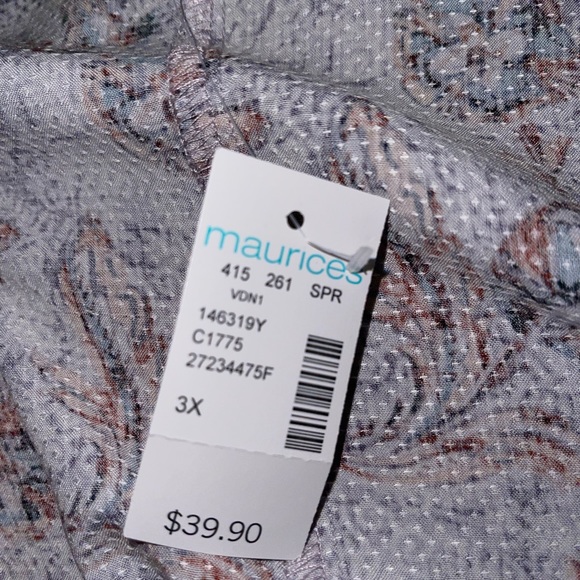 Maurices NWT short sleeve kimono cardigan top light weight size 3X lavender - Picture 5 of 5